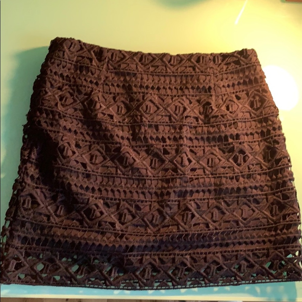 Black layered mini skirt